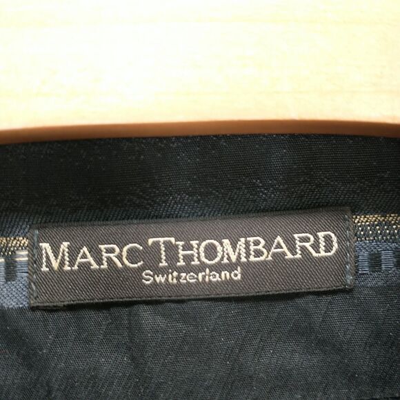 Marc Thombard Switzerland Men's Striped Button-Up Shirt Multi 46 100% Cotton - Picture 7 of 12